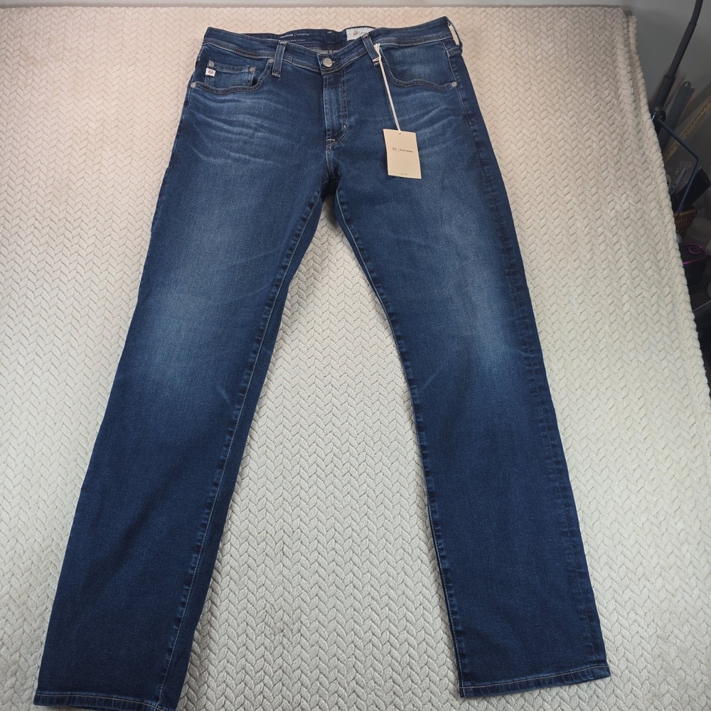 AG Adriano Goldschmied Graduate Tailored Leg Japanese Denim Jeans 34x32 Indigo